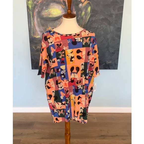 LuLaRoe Tops - NWT Lularoe Disney Irma XS blue pink minnie mouse